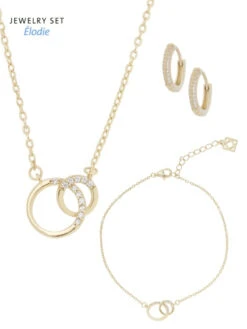 Poirier JS-001 Bruidssieraden Set Élodie Goud