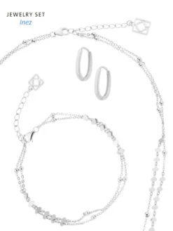 Poirier JS-003 Bruidssieraden Set Inez Zilver