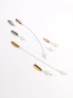 Forever & Eva O203L Lange Parel Oorbel