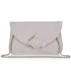 Rachel Simpson Bruidstasje Clutch Opal Pink Suede
